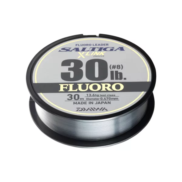 Daiwa Saltiga XLink Fluorocarbon Průhledný 0,78mm 30m Návazcový vlasec