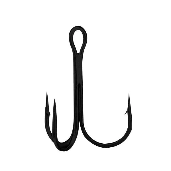 Gamakatsu Preda 13N Treble Hooks Nickel Trojháček s očkem a protihrotem #1