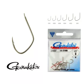   Gamakatsu LS-2210B/001 Bronzová 1 10ks/balení Feederový háček s lopatkou a protihrotem