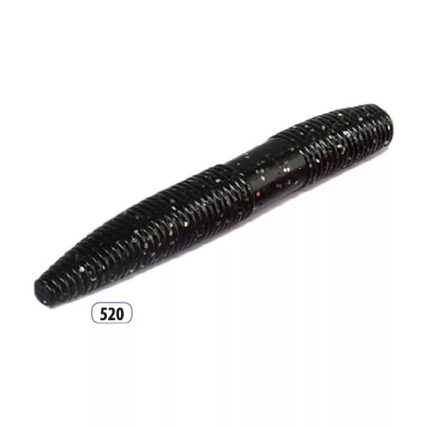 Trabucco Slurp Bait Fat Trout Worm Černý třpyt 10ks