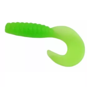  Trabucco Yummy Bait Curly Tail Green Chartreuse 4cm Plastová Návnada 8ks