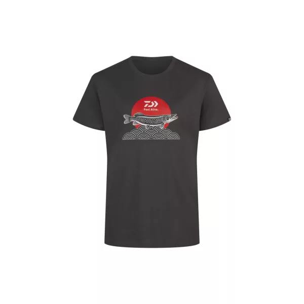 Daiwa Japan Pike Charcoal tričko XL