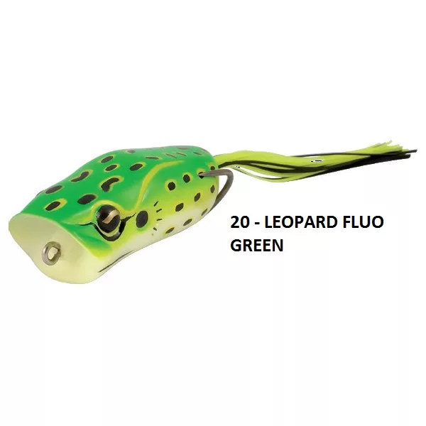 Rapture Popper Frog 6cm 15gr Leop. Fluo Green Gumová žába