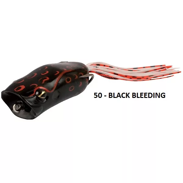 Rapture Popper Frog 6cm 15gr Black Bleeding Gumová žába
