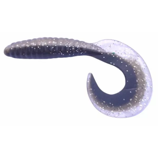 Rapture Fun Tail Grub 6,5cm Černá Stříbrná Plastová nástraha 10ks