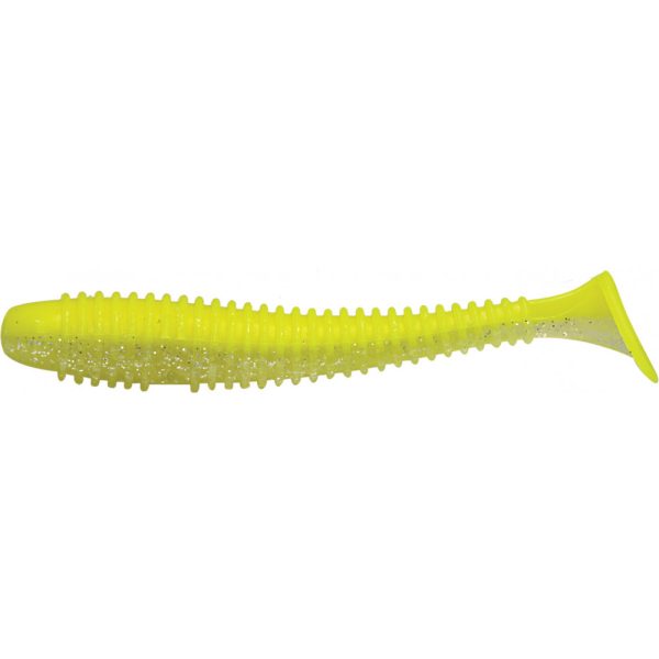 Rapture Ribbed Swing Shad 7cm Chartreuse Ghost Plastová nástraha 12ks