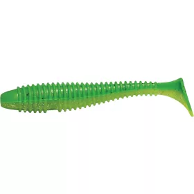   Rapture Ribbed Swing Shad 7cm Green Lime Plastová nástraha 12ks