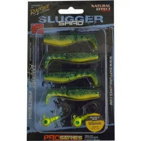   Rapture Slugger Shad Set 5,5cm Žlutá a modrá 4+2ks Sada umělých nástrah