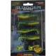 Rapture Slugger Shad Set 5,5cm Žlutá a modrá 4+2ks Sada umělých nástrah