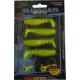 Rapture Slugger Shad Set 5,5cm Neon Yellow 4+2ks Sada umělých nástrah