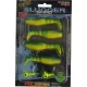 Rapture Slugger Shad Set 7,5cm Žlutá / Modrá 4+2ks Sada umělých nástrah