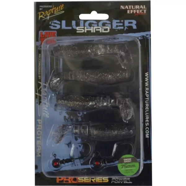 Rapture Slugger Shad Set 7,5cm Kouřový duch 4+2ks Sada umělých nástrah