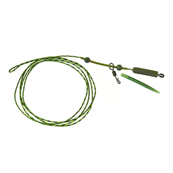K-Karp DT Heli Rig 90cm Zelená olověná šňůra s bezpečnostním klipem 2ks