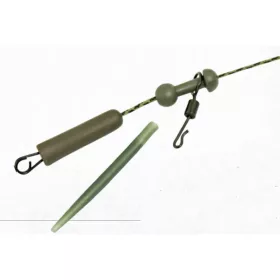   K-Karp DT Chod Rig 90cm zelený olověný návazec s bezpečnostní karabinou 2ks