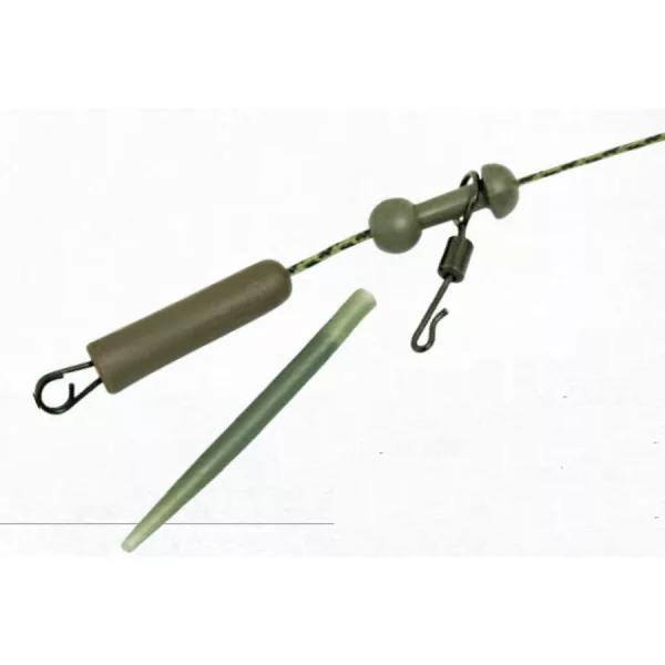 K-Karp DT Chod Rig 90cm hnědý olověný návazec s bezpečnostní karabinou 2ks