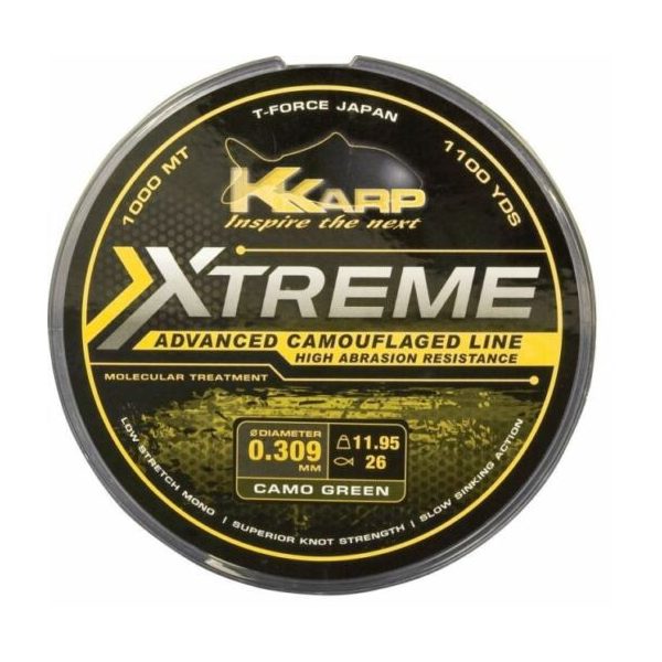 K-Karp Extreme Camo Weed 1000m 0,28mm Monofilní hlavní vlasec