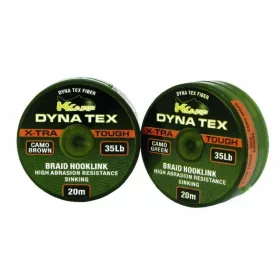   K-Karp Xtra Tough 20m 25lb Camo Hnědá Pletená Návazcová šňůra
