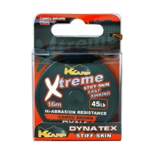 K-Karp Dyna Tex Xtreme Stiff 16m 25lb Camo Zelený Návazcový vlasec