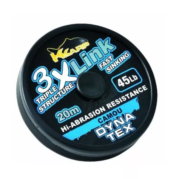 K-Karp Dyna Tex 3X-Link 20m 25lb Camou Návazcový vlasec