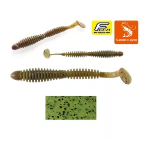   Tiemco Locoism Flexy Shad 7,6cm #100 Watermelon/BKF Plasztiková Nástraha 9ks