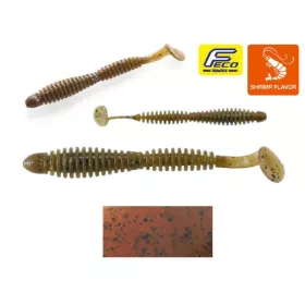   Tiemco Locoism Flexy Shad 7,6cm #102 GP/BKF Plastová Nástraha 9ks