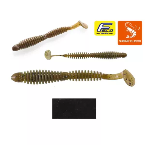 Tiemco Locoism Flexy Shad 8,9cm #000 Solid Black Plastová Nástraha 7ks