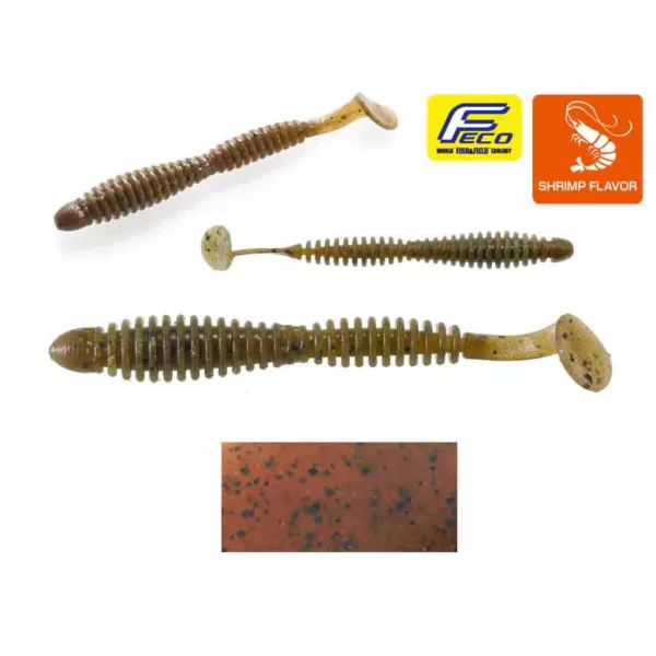 Tiemco Locoism Flexy Shad 8,9cm #102 GP/BKF Plastová Nástraha 7ks
