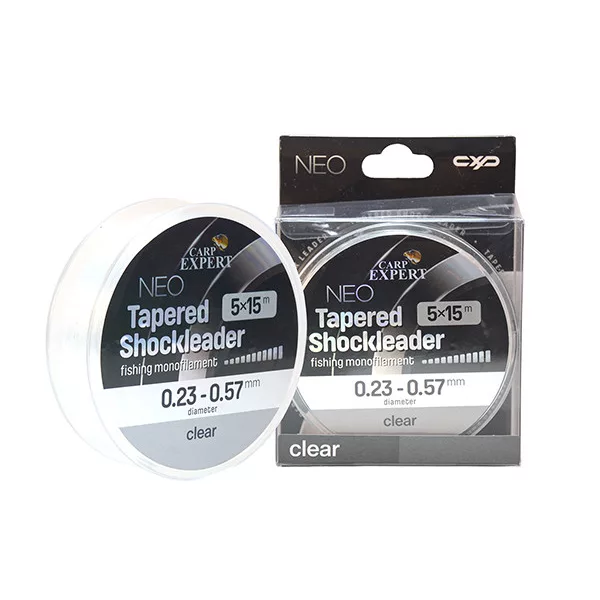 Carp Expert Neo Tapered Shock Leader Průhledný 0,23-0,57mm Návazec 5x15m