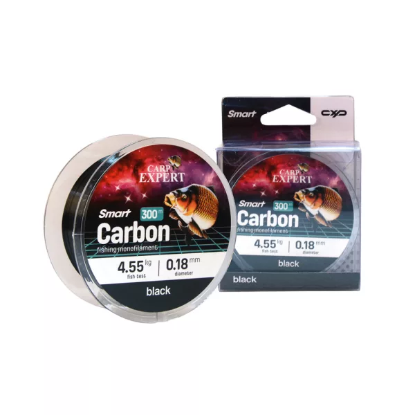 Carp Expert Smart Carbon Černá 0,18mm Monofilní vlasec 300m
