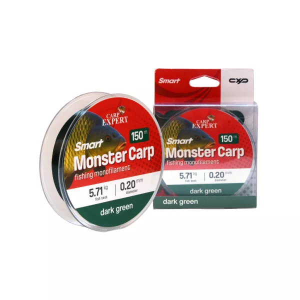 Carp Expert Smart Monster Carp Tmavě zelená 0,25mm Monofilní vlasec 150m