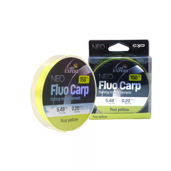 Carp Expert Neo Fluo Carp Fluo Žlutá 0,35mm Monofilní kmenová šňůra 150m