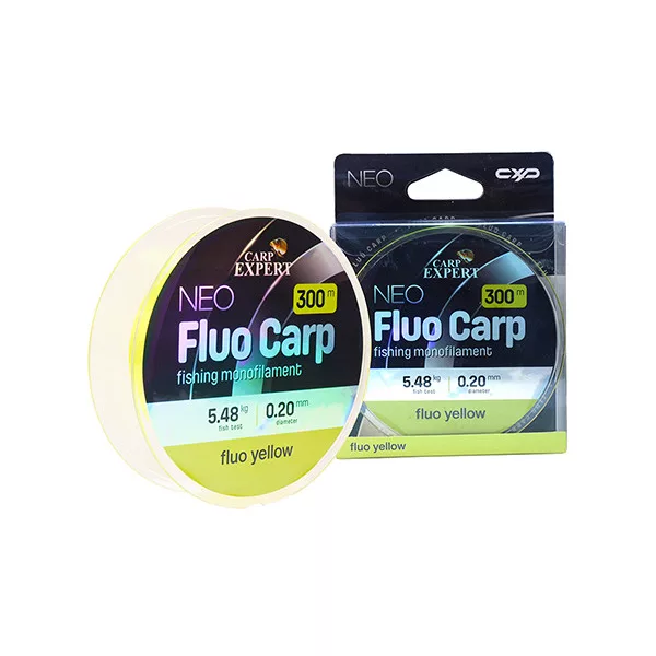 Carp Expert Neo Fluo Carp Fluo Žlutá 0,35mm Monofilní kmenová šňůra 300m