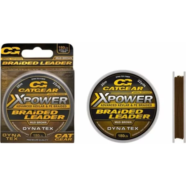 Catgear Xpower Braided Leader 20m 230lb Návazcový vlasec