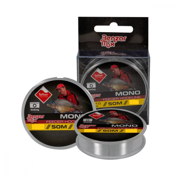 Vlasec Benzar Mono Feeder Hooklink 50M 0.12Mm