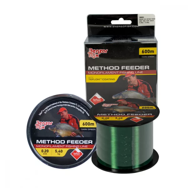 Vlasec Benzar Method Feeder Mono Dark Green 600M 0.20Mm