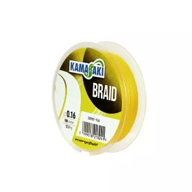 Kamasaki Braid Žlutá 0,14mm 100m Pletená hlavní šňůra