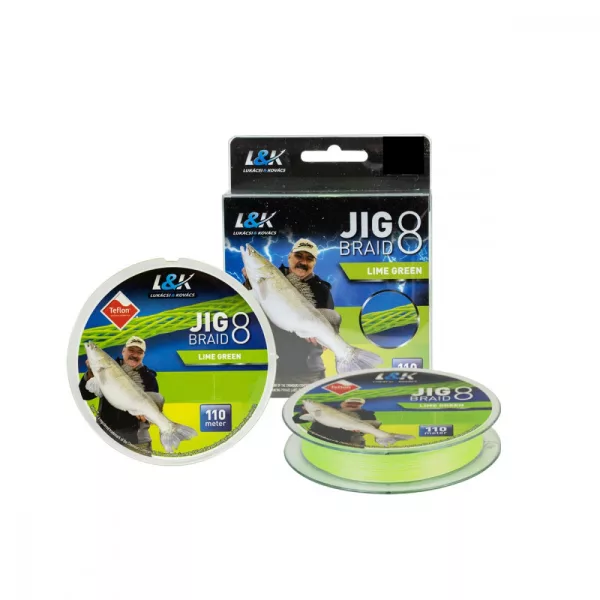 Vlasec L&K Jigová pletenka 0,15Mm 9.1 Kg 110M Limeta zelená
