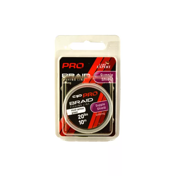 Carp Expert Pro Supple Shield Camou Green 30lbs Bevonatos Süllyedő Előkezsinór 10m