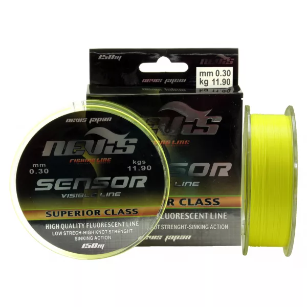 Nevis Sensor Fluo 300m 0.20mm Monofil hlavní vlasec-Fluo žlutá