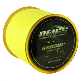   Nevis Sensor Fluo 1000m 0.35mm Monofilní hlavní vlasec-Fluo žlutá