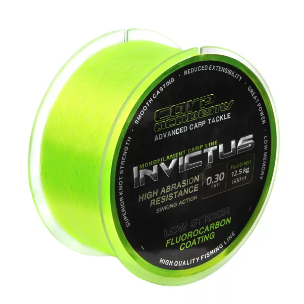 Carp Academy Invictus 600m 0.25mm Monofil hlavní vlasec-Fluo zelená