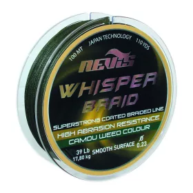   Nevis Whisper 100m 0.30mm Pletená hlavní šňůra-Tmavě zelená