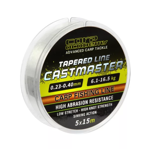 Nevis Castmaster Tapered Line Átlátszó 0,23-0,40mm 15m Monofil Dobóelőke 5db