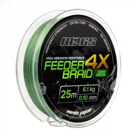   Nevis Feeder Braid 0.10mm 25m Pletená návazcová šňůra-Zelená