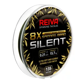   Reiva Reiva Silent 135m 0,10mm Pletená hlavní šňůra-Camou zelená