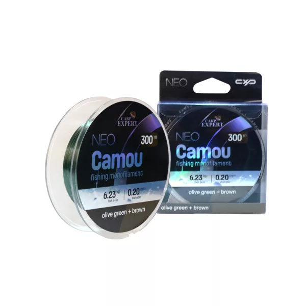 Carp Expert Neo Camou 0,20mm Monofilní kmenový vlasec 300m