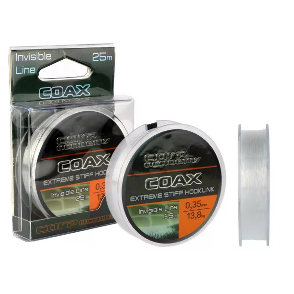 Carp Academy Coax Monofilová návazcová šňůra 25m 0.50mm-Průhledná