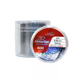   Carp Expert 3D Camouflage Šedo-černý 0,28mm Monofilní hlavní vlasec 600m