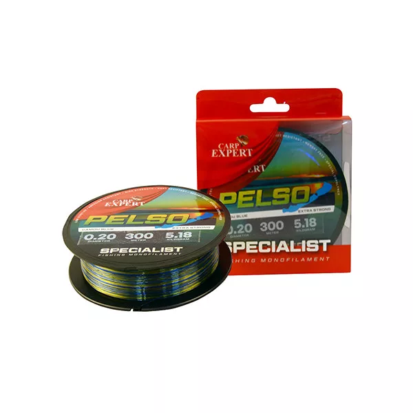Carp Expert Specializovaný Pelso Vícebarevný 300m 0.25mm Monofilní kmenový vlasec