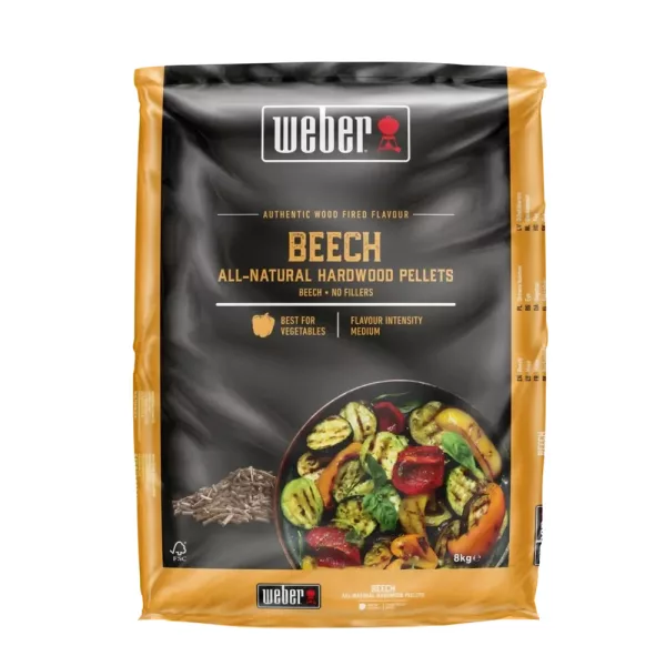 Weber Bukové Přírodní Tvrdé Dřevěné Pelety 8kg